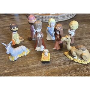 Vintage 80s Nativity Duncan Enterprise Mold Set Ceramic Christmas 5"  9 Pcs Lot